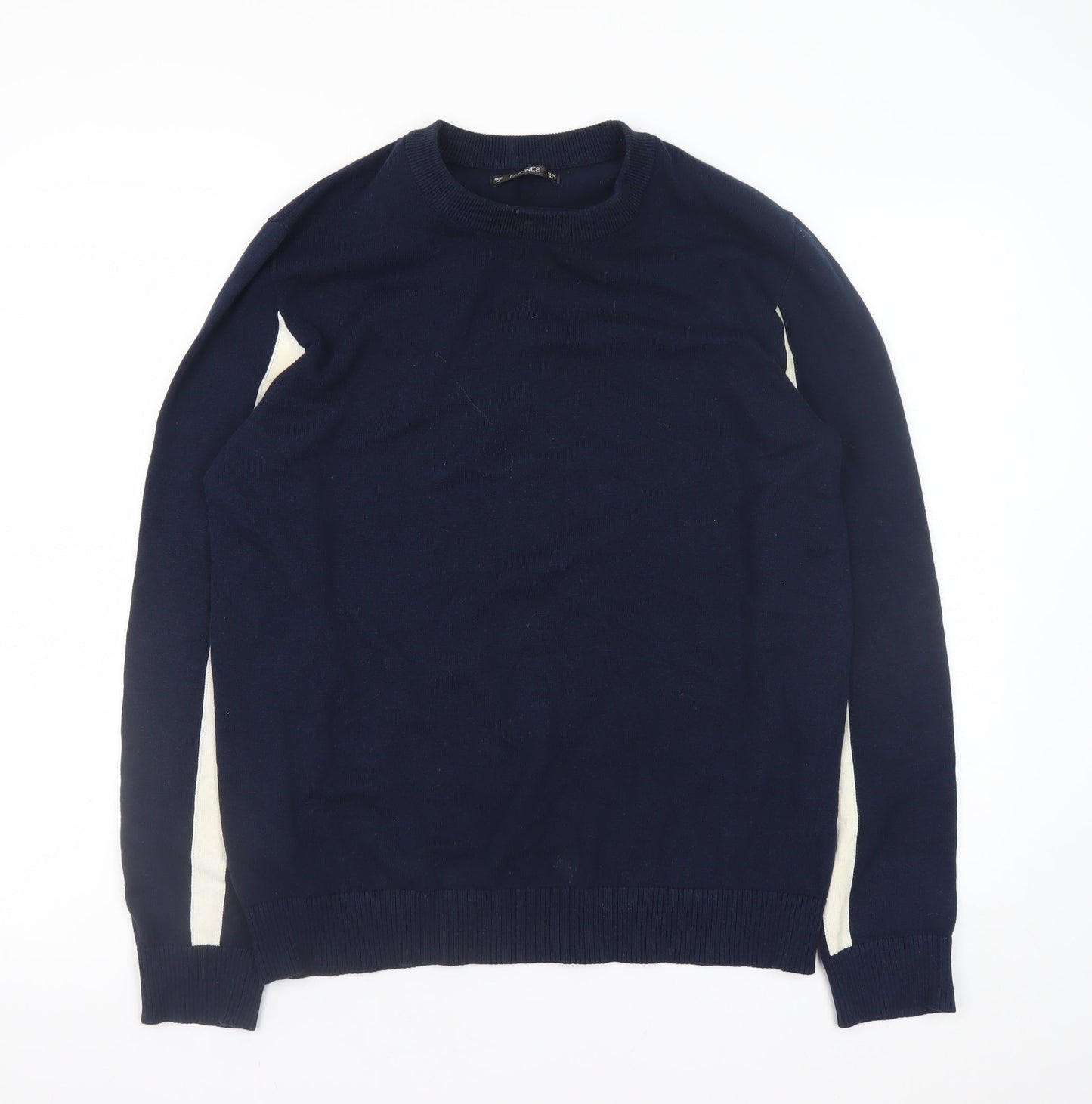 Dunnes Men’s Navy Blue Cotton Crew Neck Pullover Jumper M