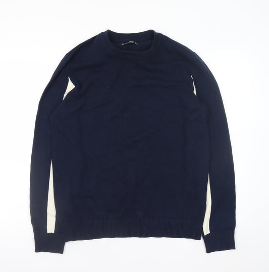 Dunnes Men’s Navy Blue Cotton Crew Neck Pullover Jumper M