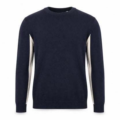 Front view of Dunnes Men’s Navy Blue Cotton Crew Neck jumper M