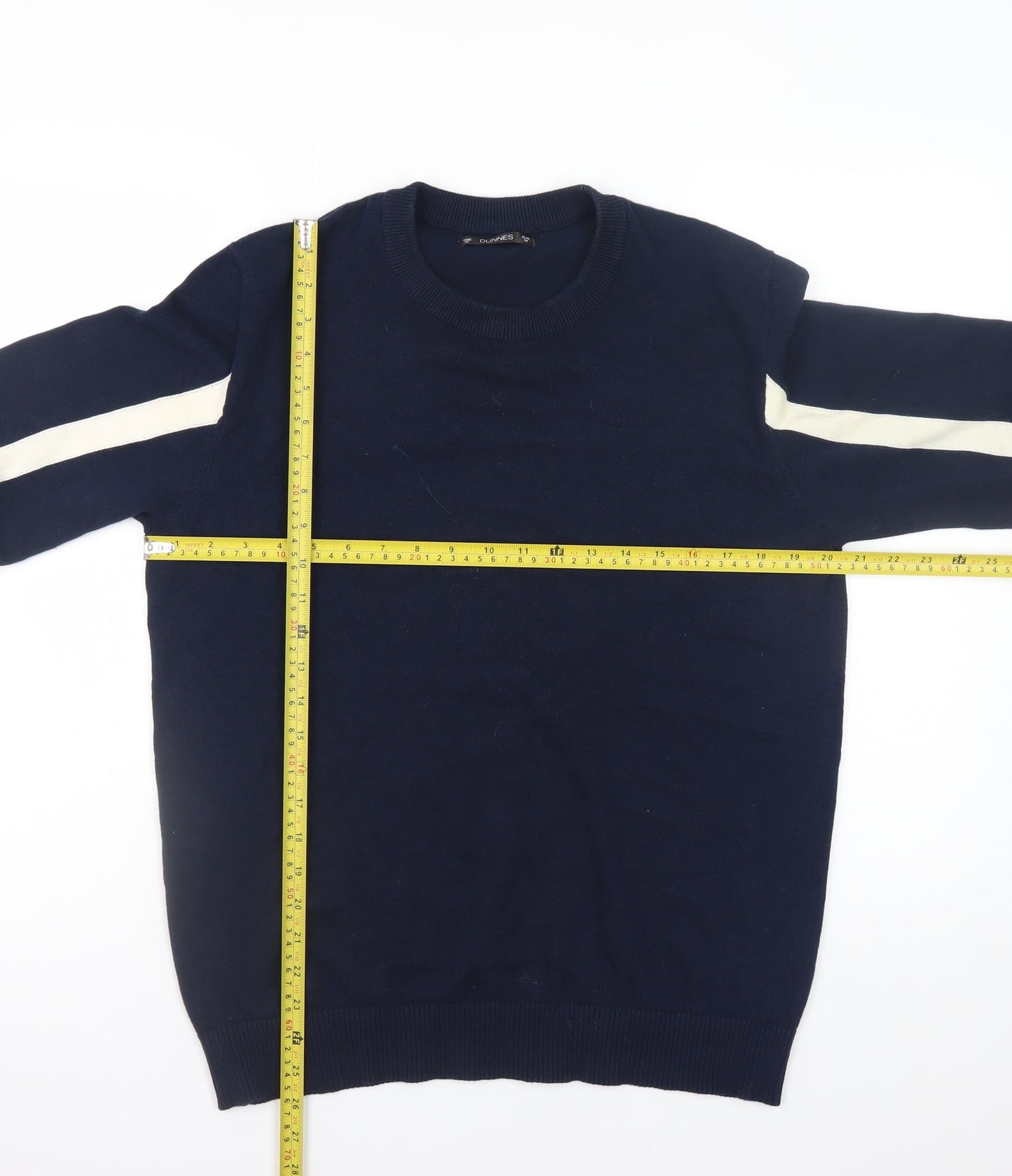 Dunnes Men’s Navy Blue Cotton Crew Neck Pullover Jumper M