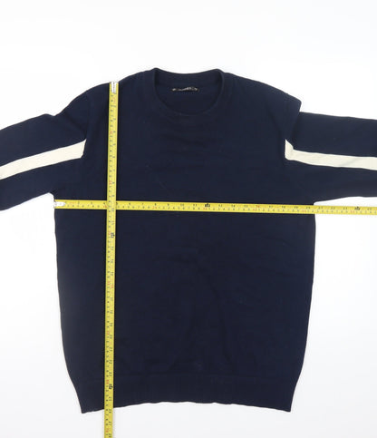 Back view of Dunnes Men’s Navy Blue Cotton Crew Neck jumper M