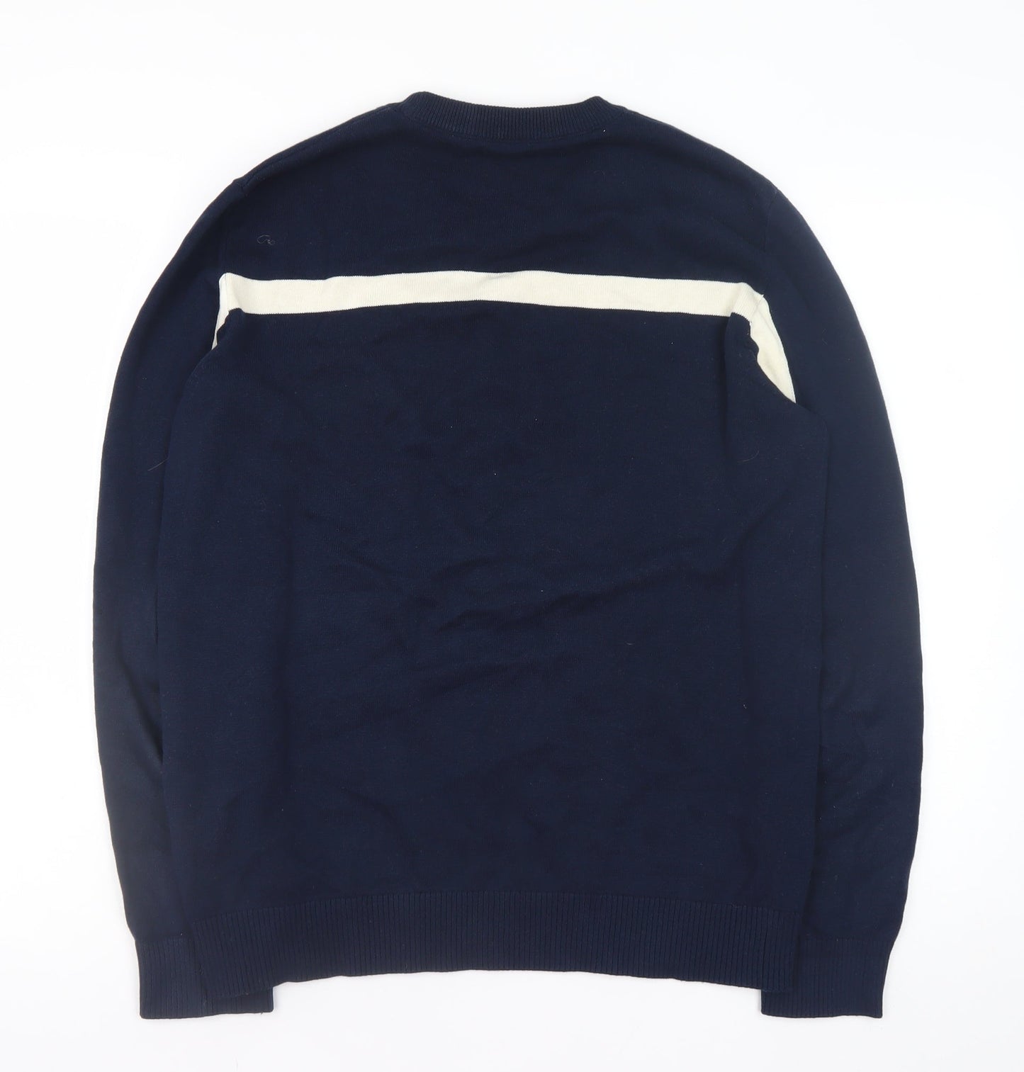 Dunnes Men’s Navy Blue Cotton Crew Neck Pullover Jumper M