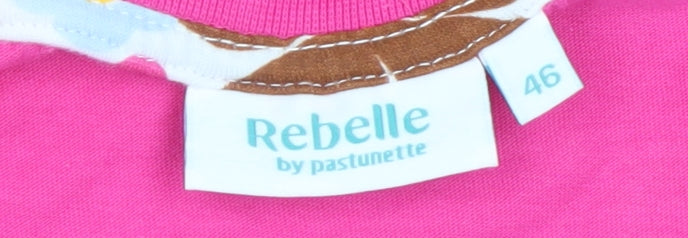 Rebelle by Pastunette Women's Pink Organic Cotton Bloom T-Shirt Size 18