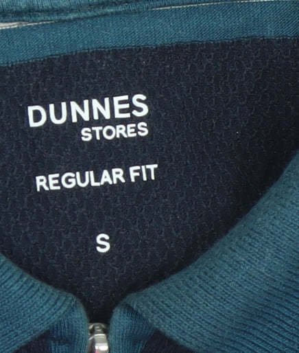 Dunnes Stores Men's Blue Striped Regular Fit Polo Shirt Size S