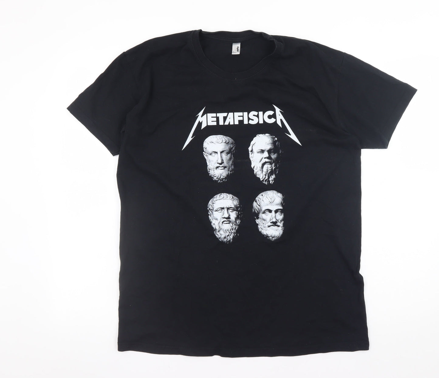 Pampling Unisex Black L Metafisica Graphic Cotton T-Shirt