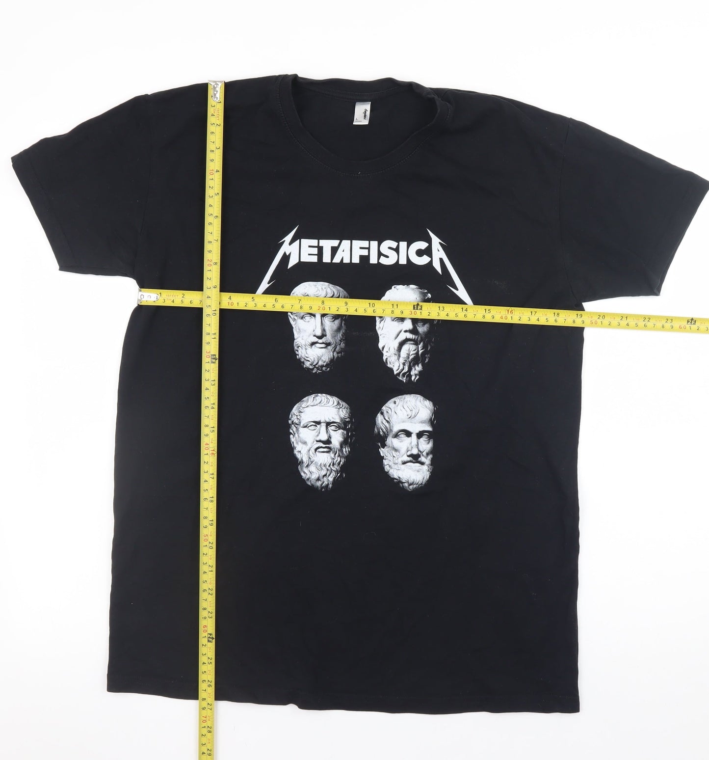 Pampling Unisex Black L Metafisica Graphic Cotton T-Shirt
