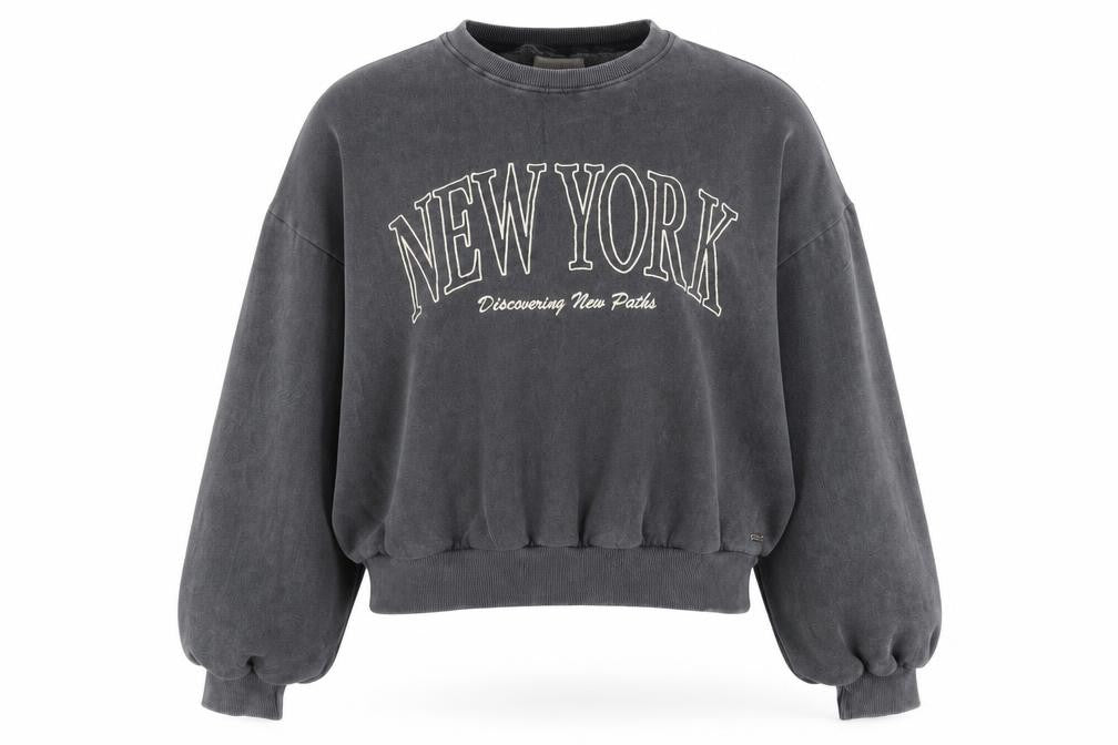 Pull&Bear Pacific Republic Teens Grey New York Pullover Sweatshirt M
