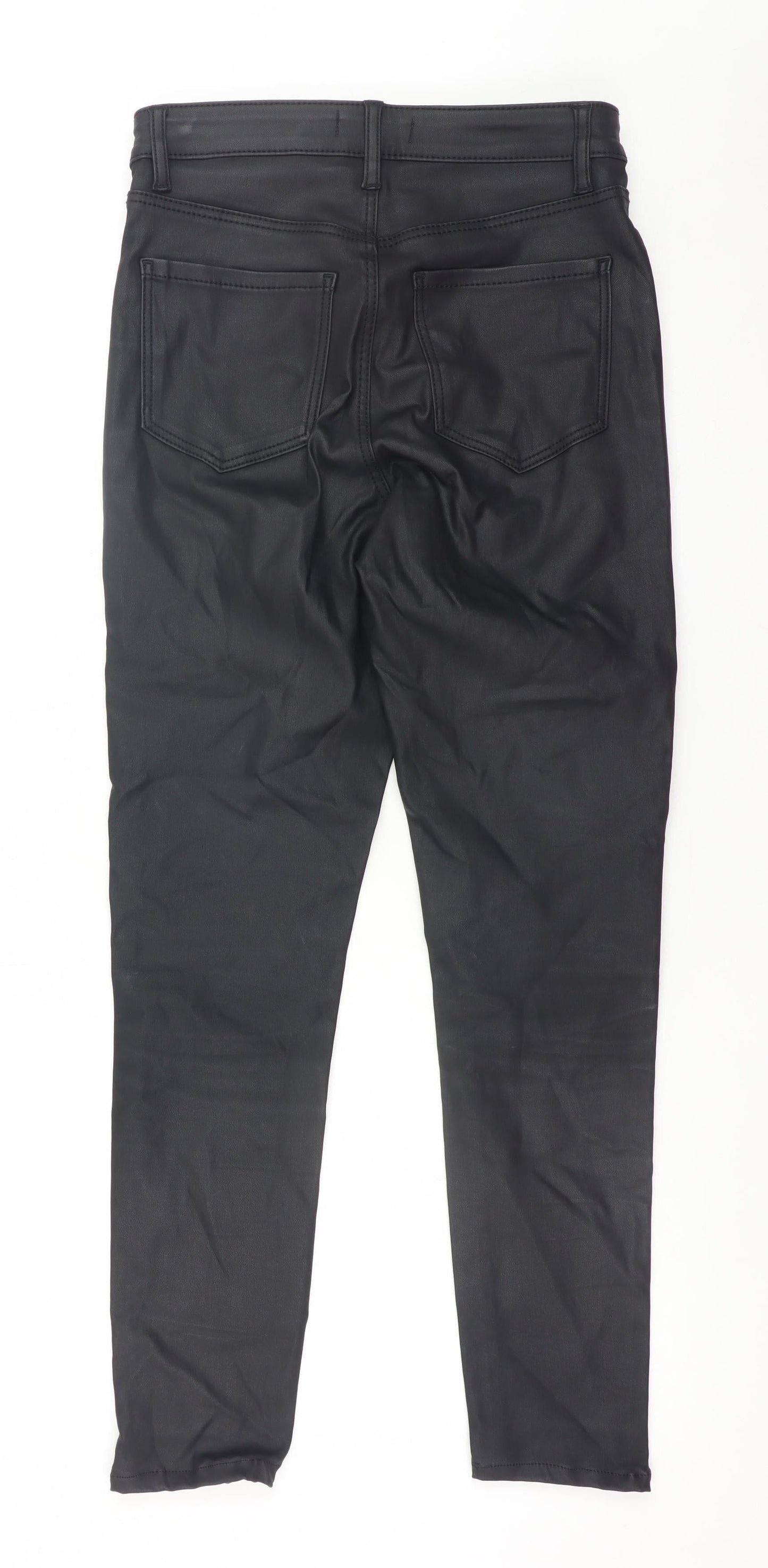 Gallery Women’s Black Faux Leather Skinny Jeggings Size 10