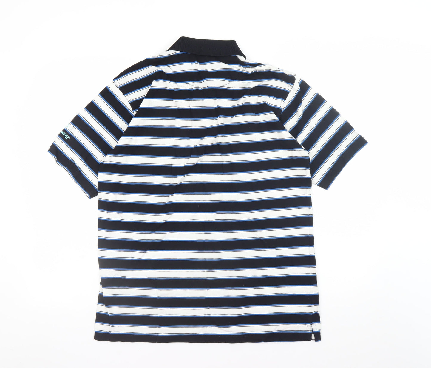 Backswing Men's Black Striped Cotton Golf Polo Shirt Size S
