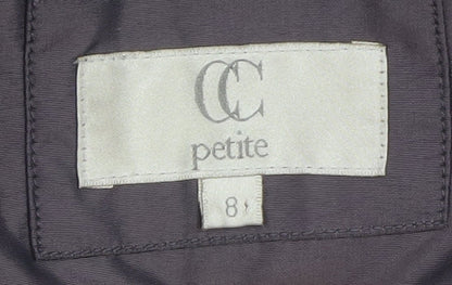 Country Casuals Petite Women's Purple Quilted Mid-Length Zip Jacket Size 8