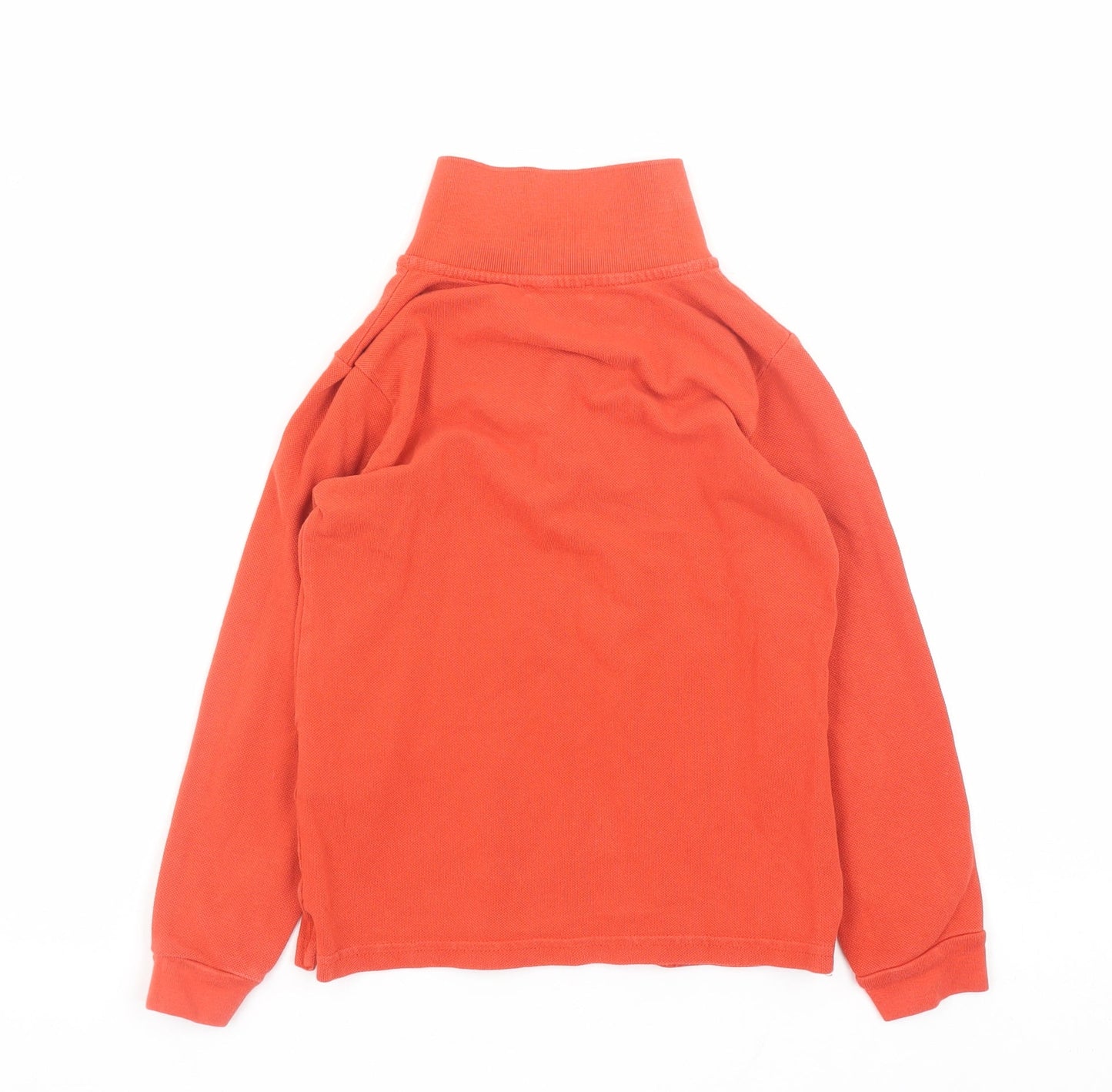 United Colors of Benetton Boys Orange Polo Long Sleeve Cotton Top 4-5 Years