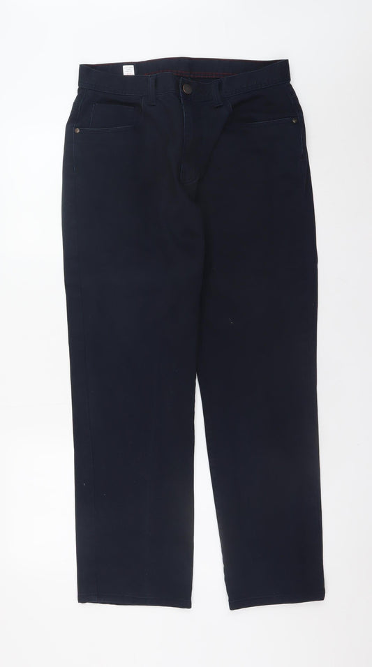 St Bernard for Dunnes Stores Men's Blue Chino Trousers 32W 30L Stretch Cotton
