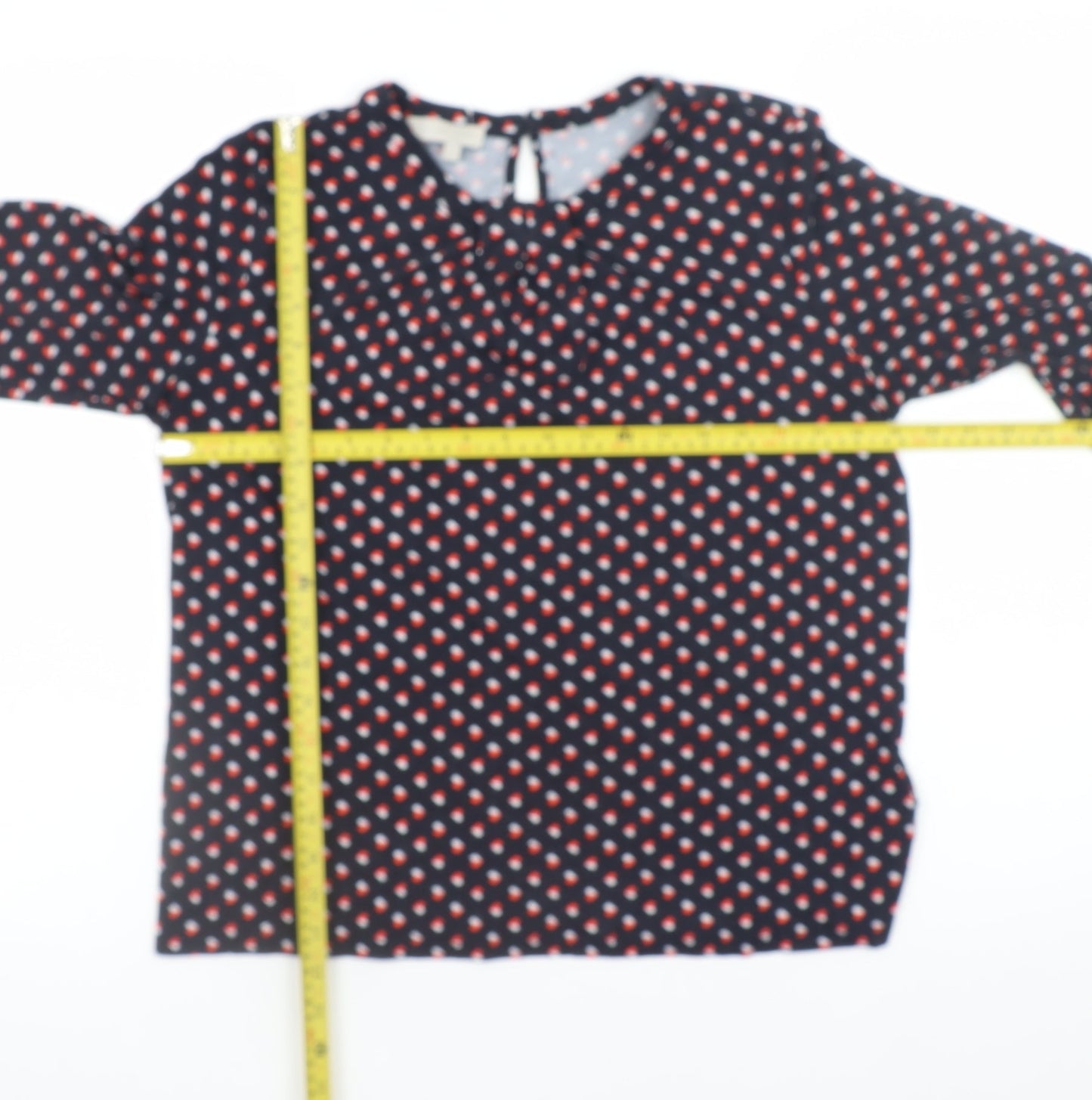 Hobbs Women’s Multicoloured Geometric Long Sleeve Jersey Blouse M