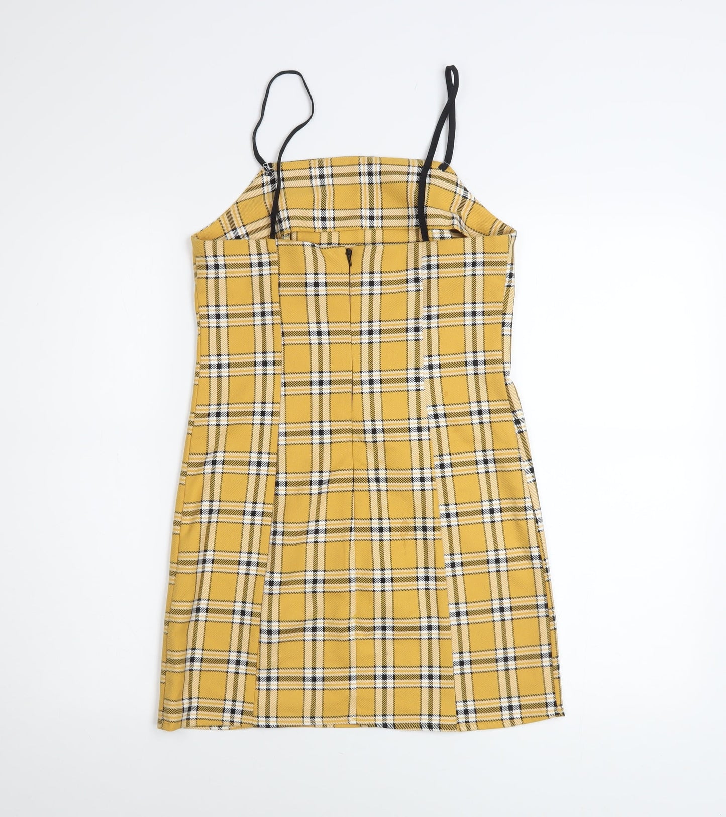 Urban Outfitters Women Yellow Checked Slip Dress XS
