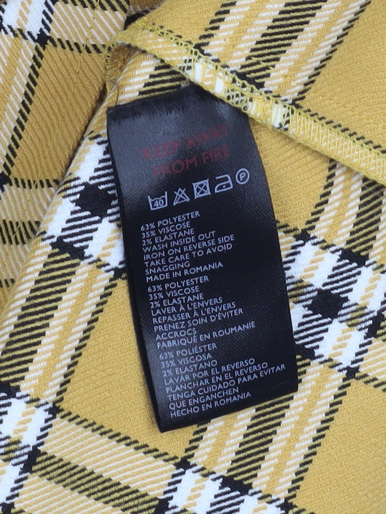 Urban Outfitters Women Yellow Checked Slip Dress XS