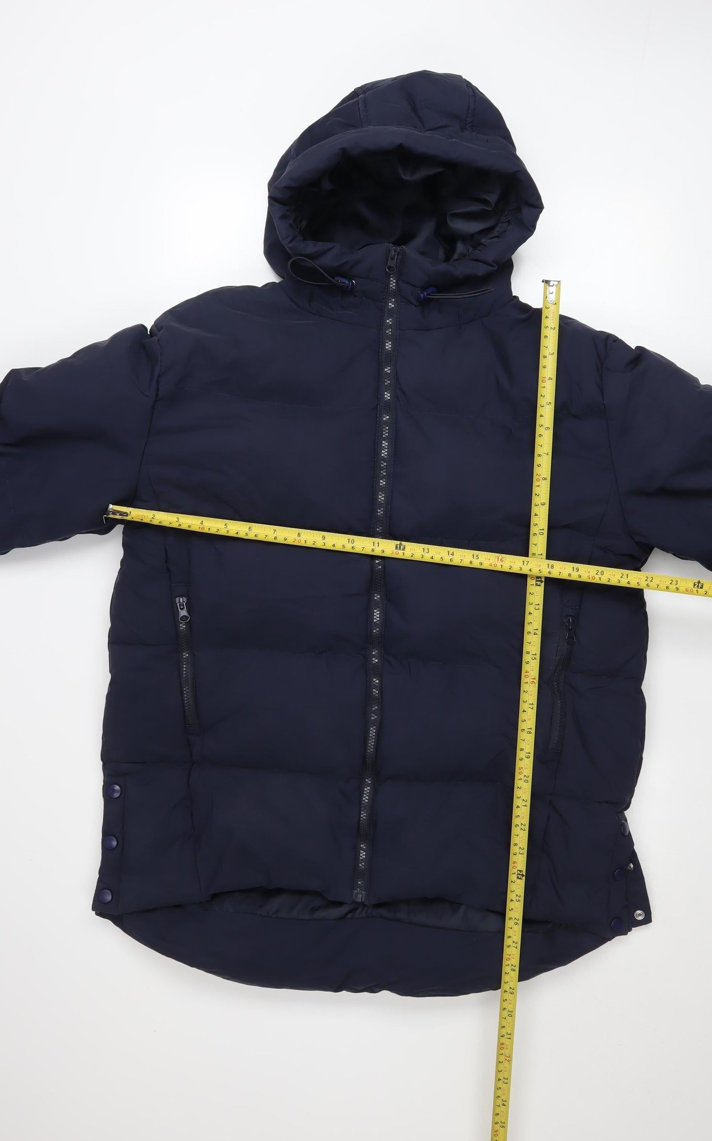 Missguided Women’s Blue Puffer Jacket Hooded Size 10 UK Winter Coat
