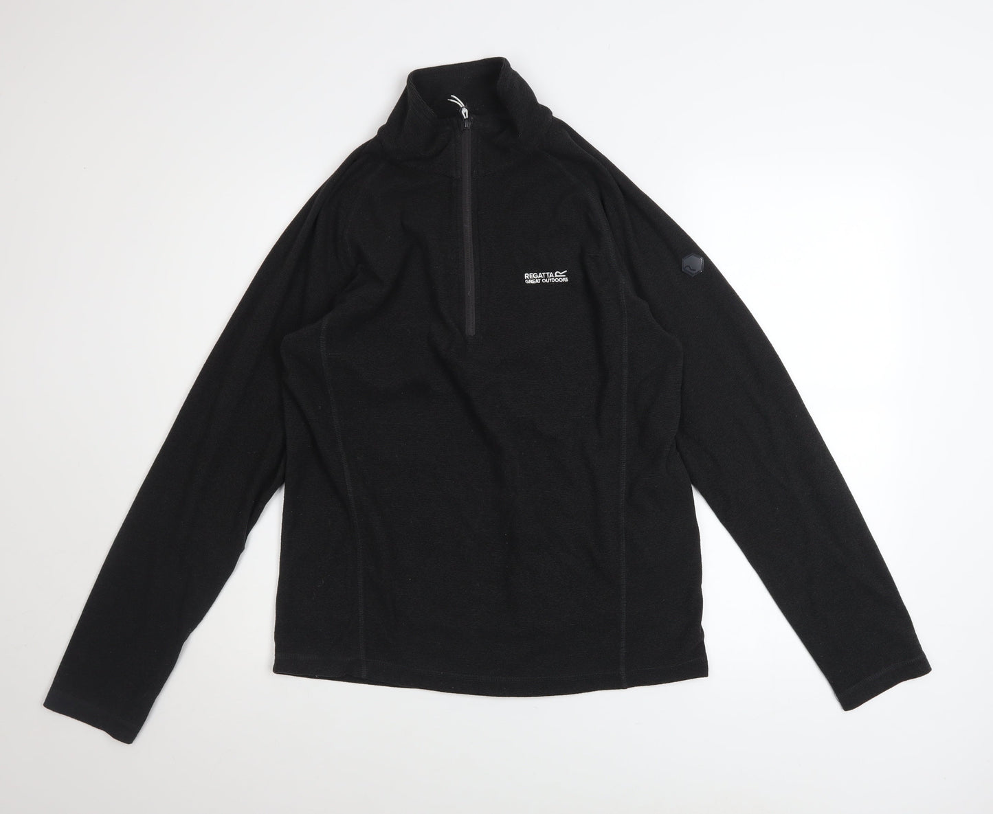 Regatta Men’s Black Fleece 1/4 Zip Pullover Sweatshirt Size M