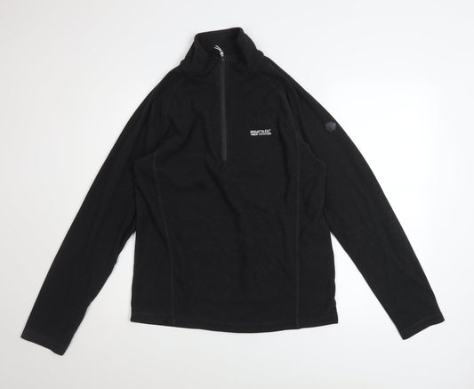 Regatta Men’s Black Fleece 1/4 Zip Pullover Sweatshirt Size M