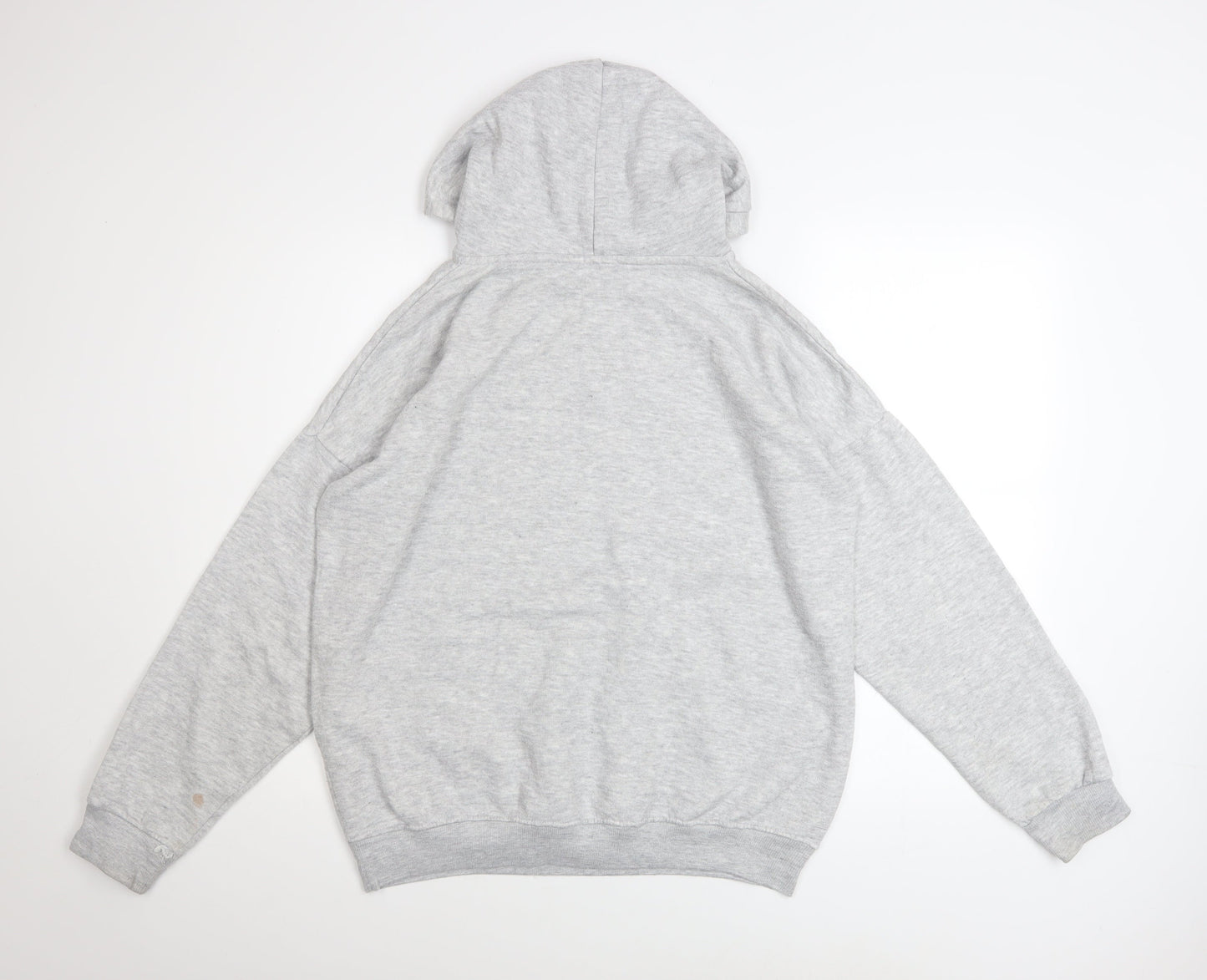 Boohoo Women Grey Hoodie UK 8 Pullover Cotton Blend Casual