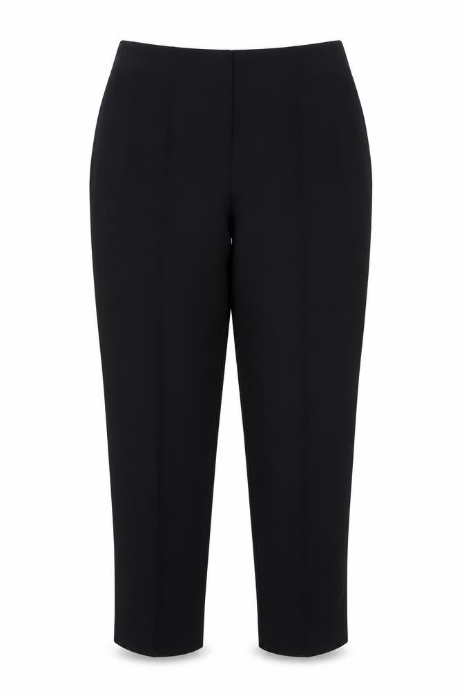 Gallery Women’s Black Cropped Trousers Size 12 Stretch Twill Workwear