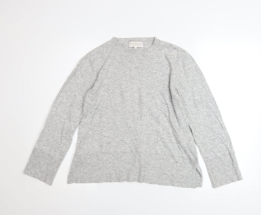 Bianco&Blu Women Grey Wool Cashmere Blend Long Sleeve Jumper S