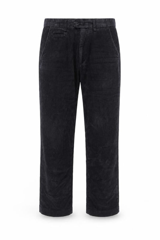 Front view of Dunnes Men's Grey Corduroy Regular Fit Trousers 32W 29L