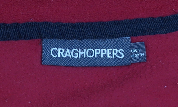 Craghoppers Men's Red Fleece 1/4 Zip Pullover Sweatshirt Size L