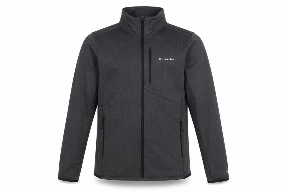 Columbia Men’s Grey Softshell Jacket M Full Zip Lightweight Outdoor