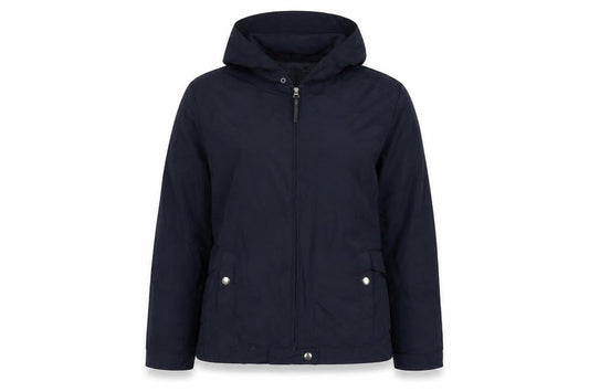St Bernard Womens Blue Hooded Anorak Jacket Size 14 Water Resistant