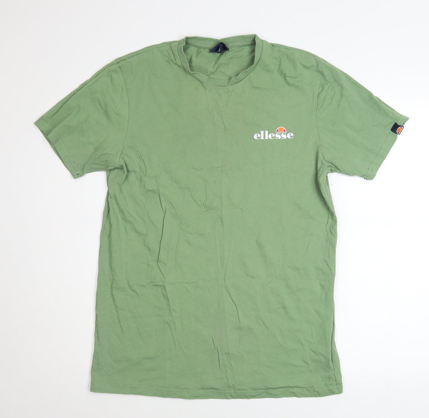 Ellesse Men's Green Short Sleeve Crew Neck Cotton Graphic T-Shirt M