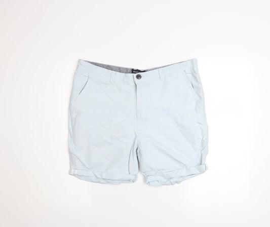 Brave Soul Men’s Light Blue Chino Shorts Size L Casual Summer