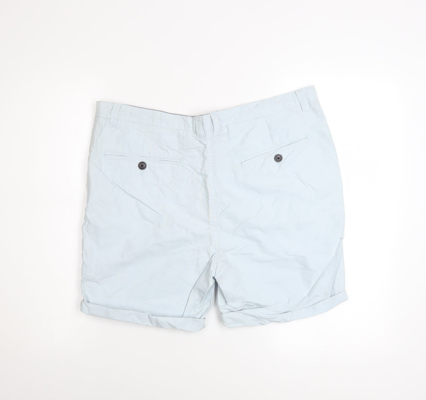 Brave Soul Men’s Light Blue Chino Shorts Size L Casual Summer