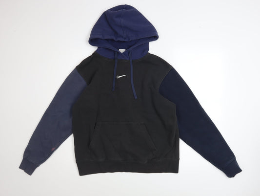Nike Men's Black Pullover Hoodie M Fleece Sports Sweatshirt