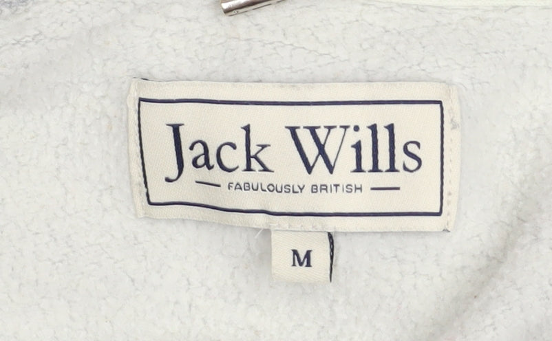 Jack Wills Men’s Grey Full Zip Hoodie M Cotton Blend