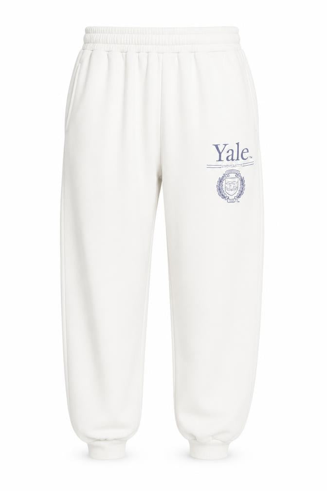 Yale University Women’s White Track Pants Small Fleece Joggers Casual