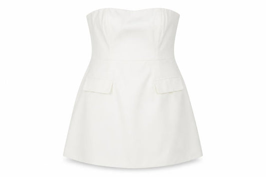 Boohoo Women White Size 18 Strapless Bodycon Mini Dress