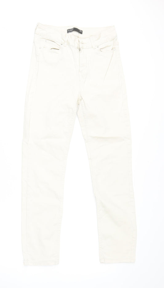 Dunnes Stores Women Beige Straight Leg Stretch Jeans Size 8