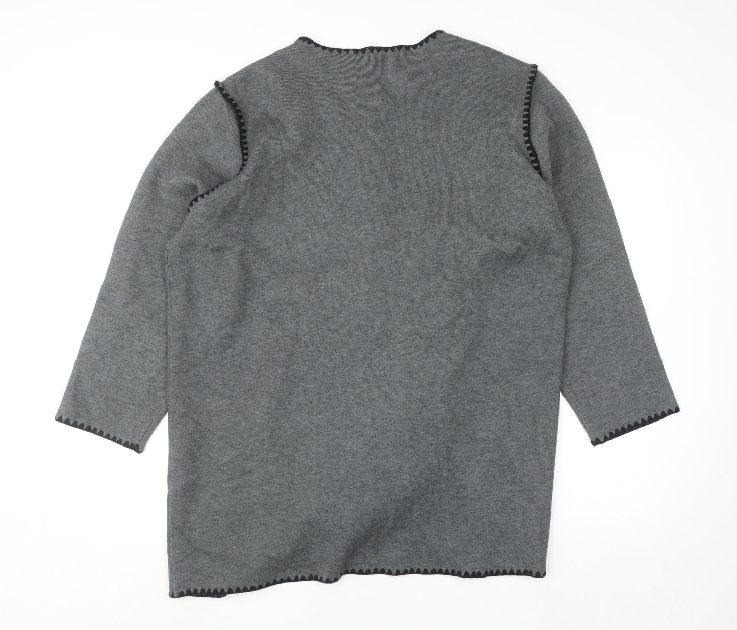 Cyrus Womens Grey 2XL Button Knit Cardigan With Pockets