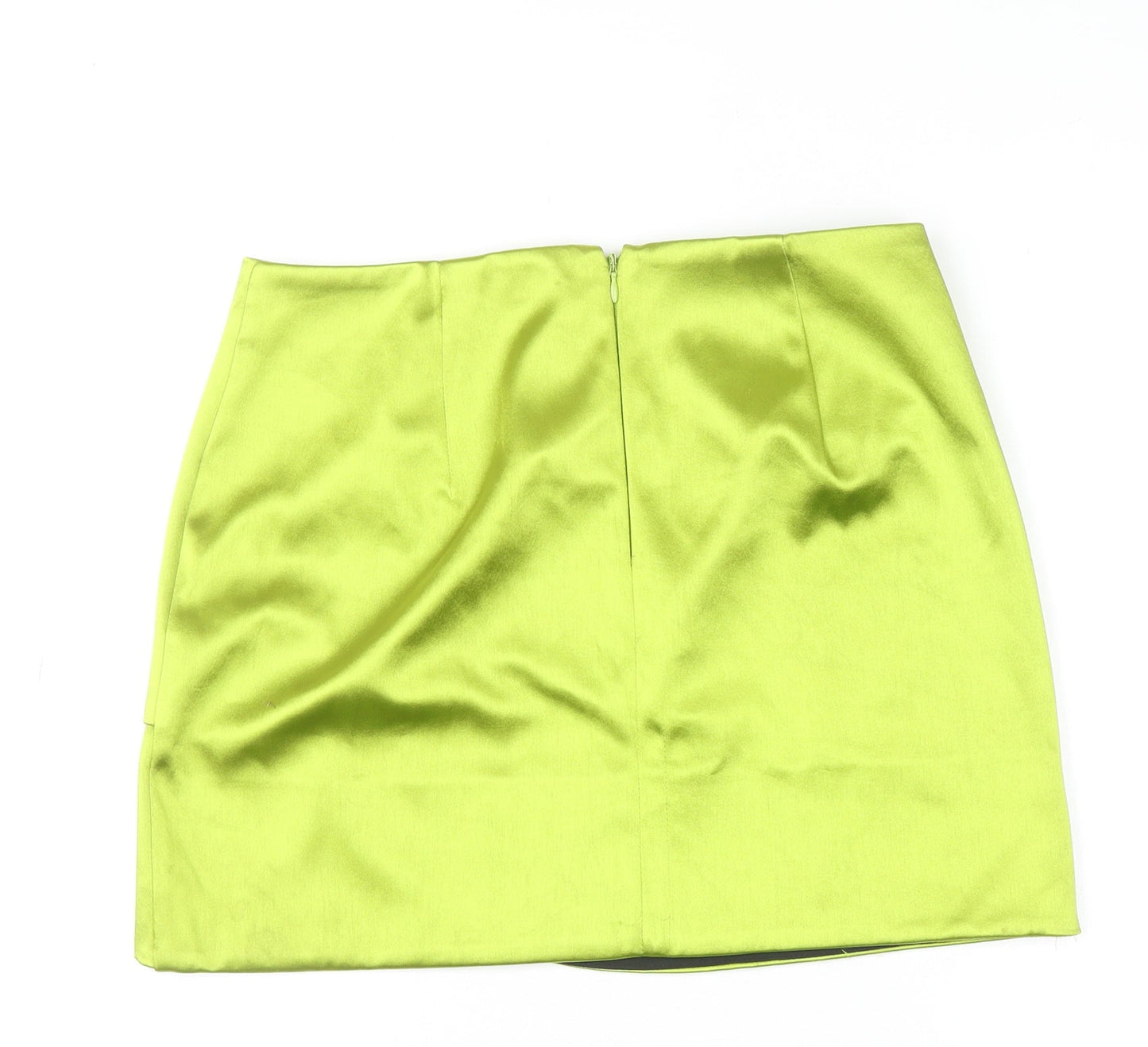 River Island Womens Green Short Wrap Satin Skirt Size 12