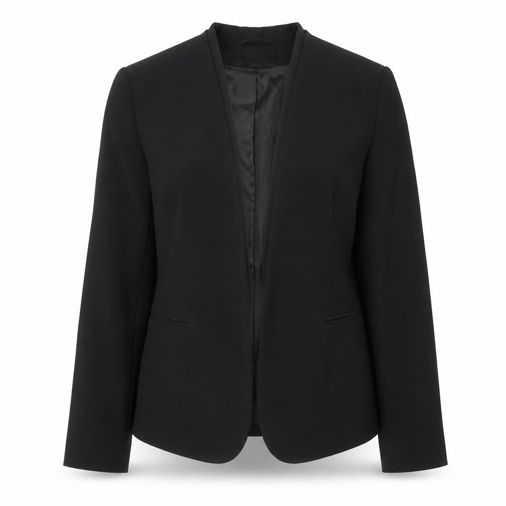 H&M Women Black Size 14 Slim Fit Single-Breasted Blazer