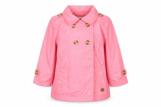 ZY Baby Pink Girls Double Breasted Trench Coat 12-18 Months Polyester Cotton