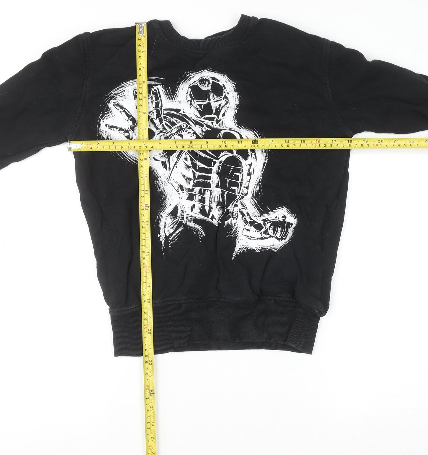 Marvel Comics Men's Black Iron Man Graphic Sweatshirt Size S