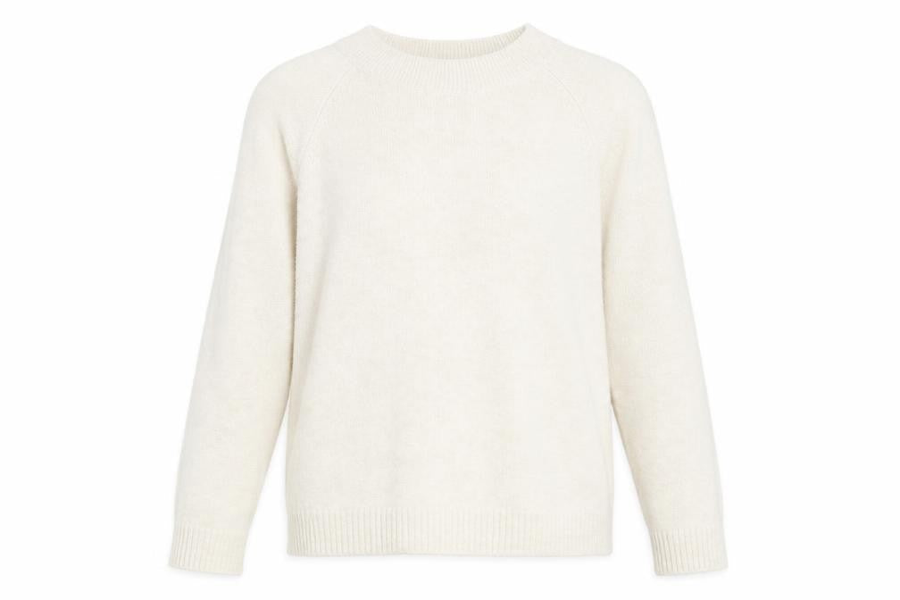 Vero Moda Women Beige Crew Neck Long Sleeve Pullover Jumper Size M