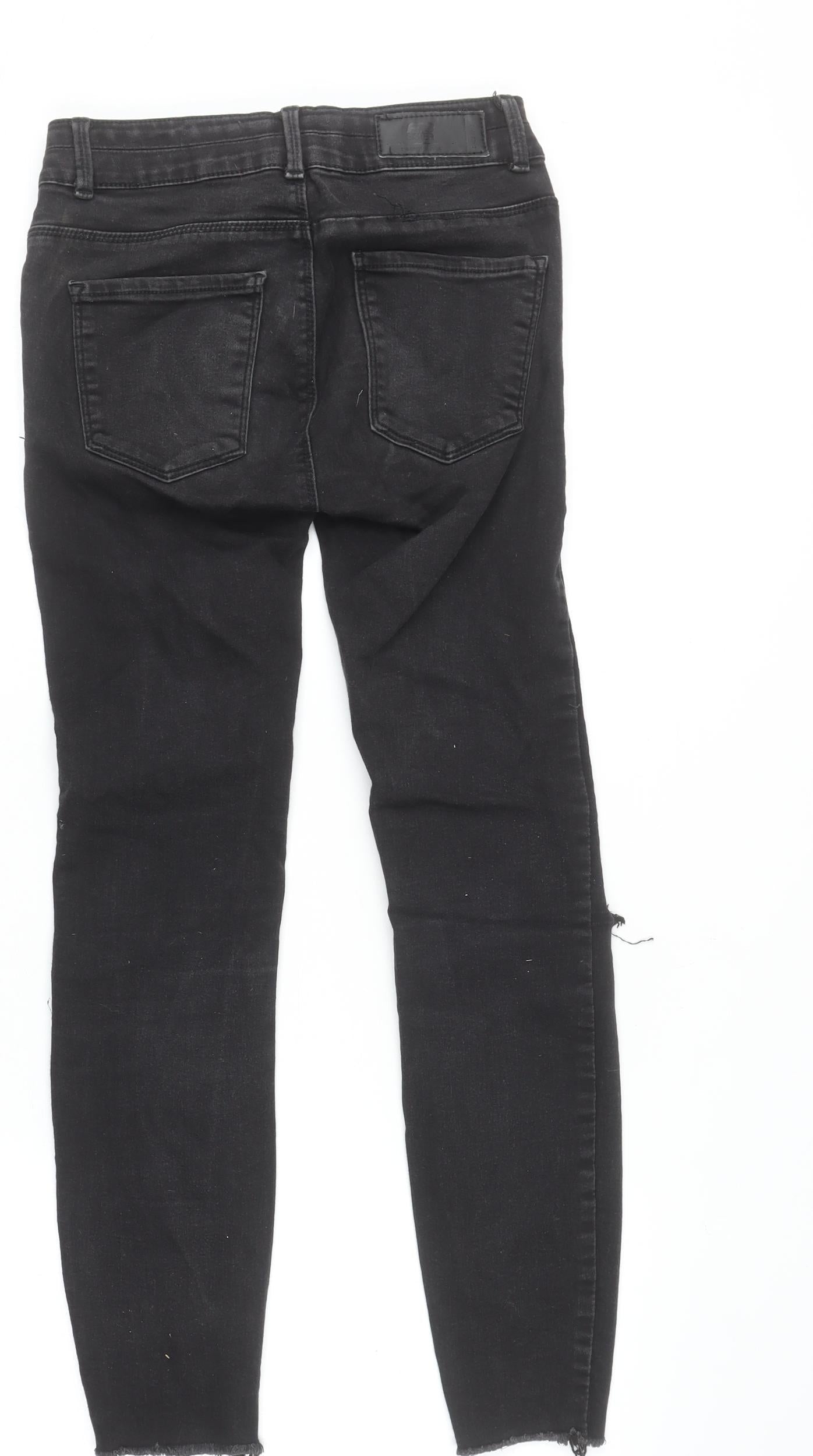 FB Sister Women's Black Skinny Distressed Stretch Jeans Size S