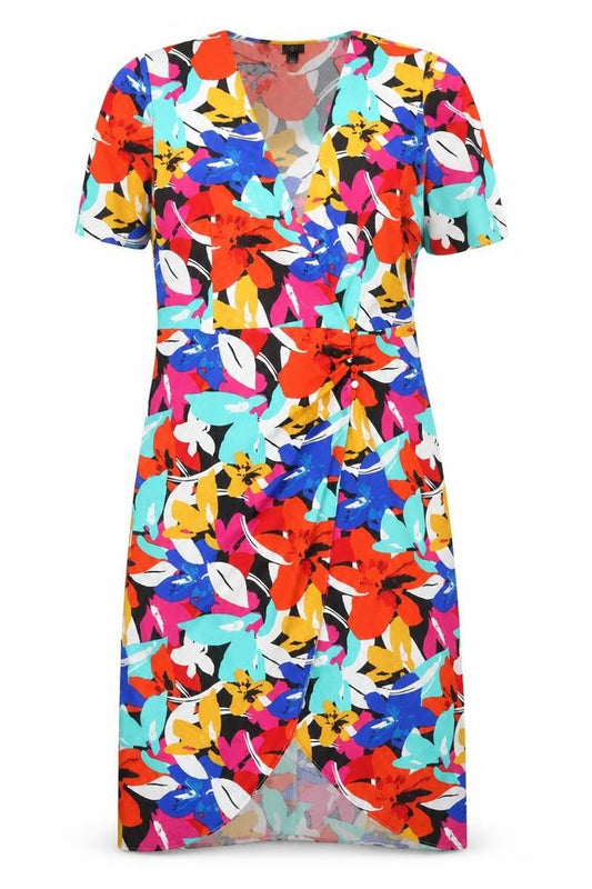 River Island Women’s Multicoloured Floral Wrap Dress Size 16