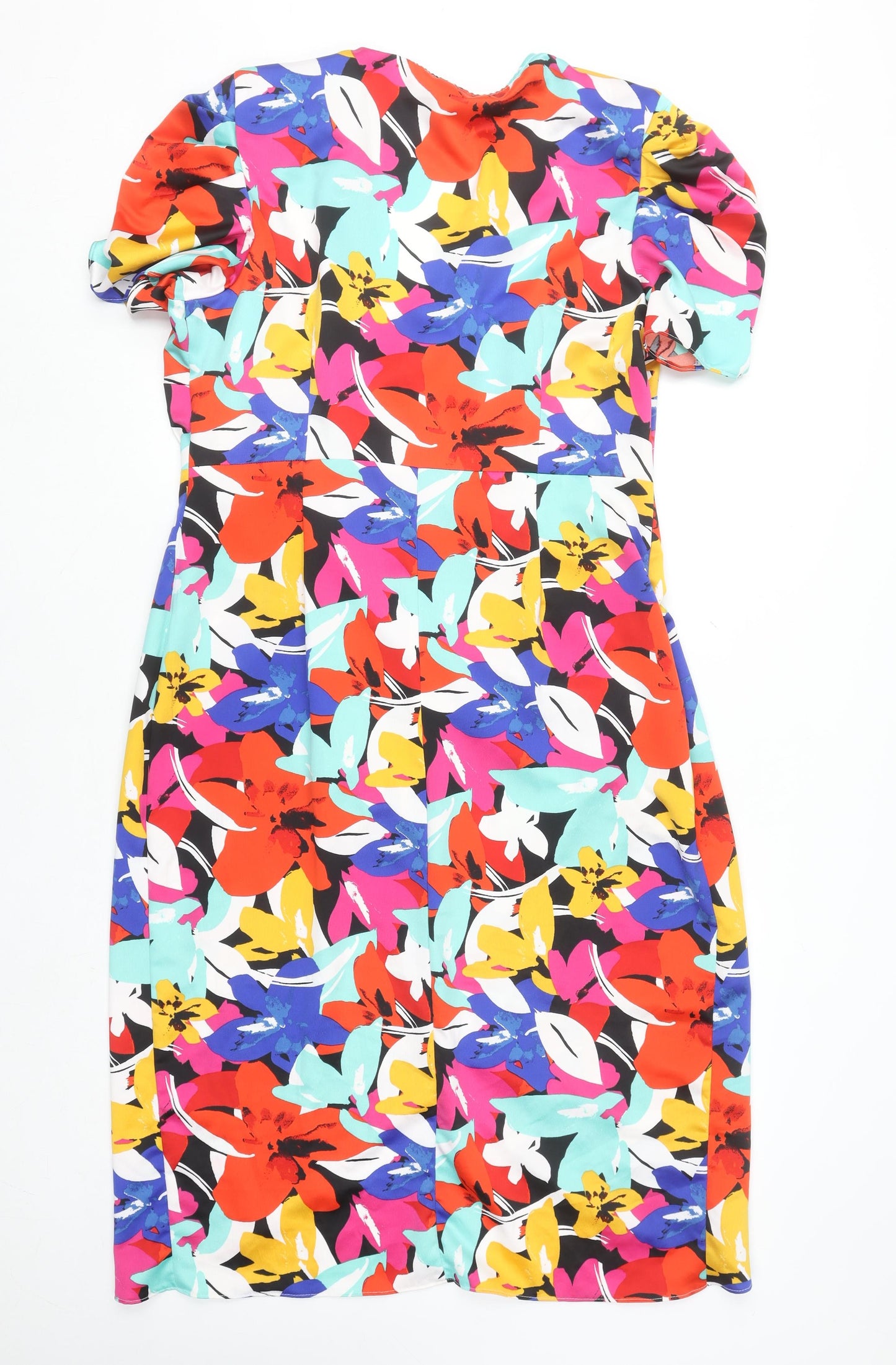 River Island Women’s Multicoloured Floral Wrap Dress Size 16