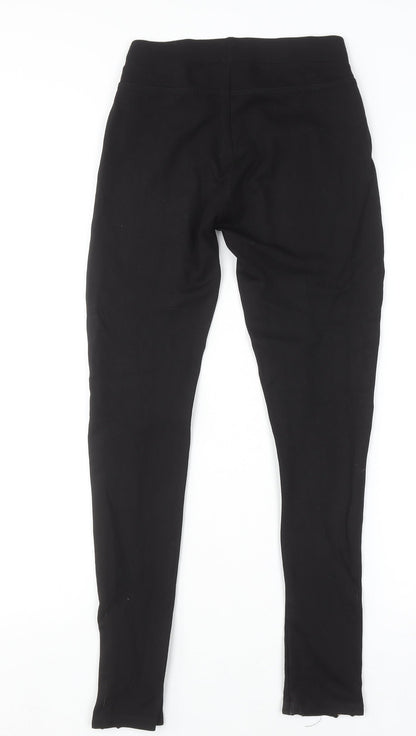 Pull&Bear Women's Black Stretch Zip Jeggings Size S