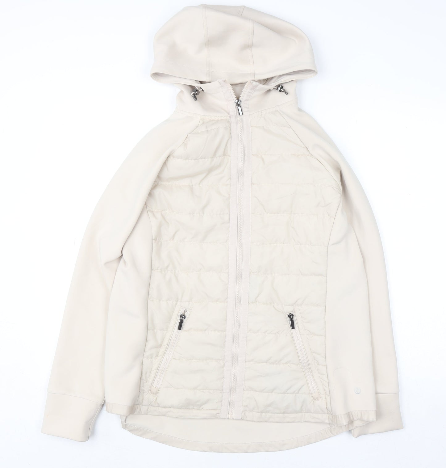 Dunnes Stores Women Ivory Hooded Mid-Length Softshell Jacket L