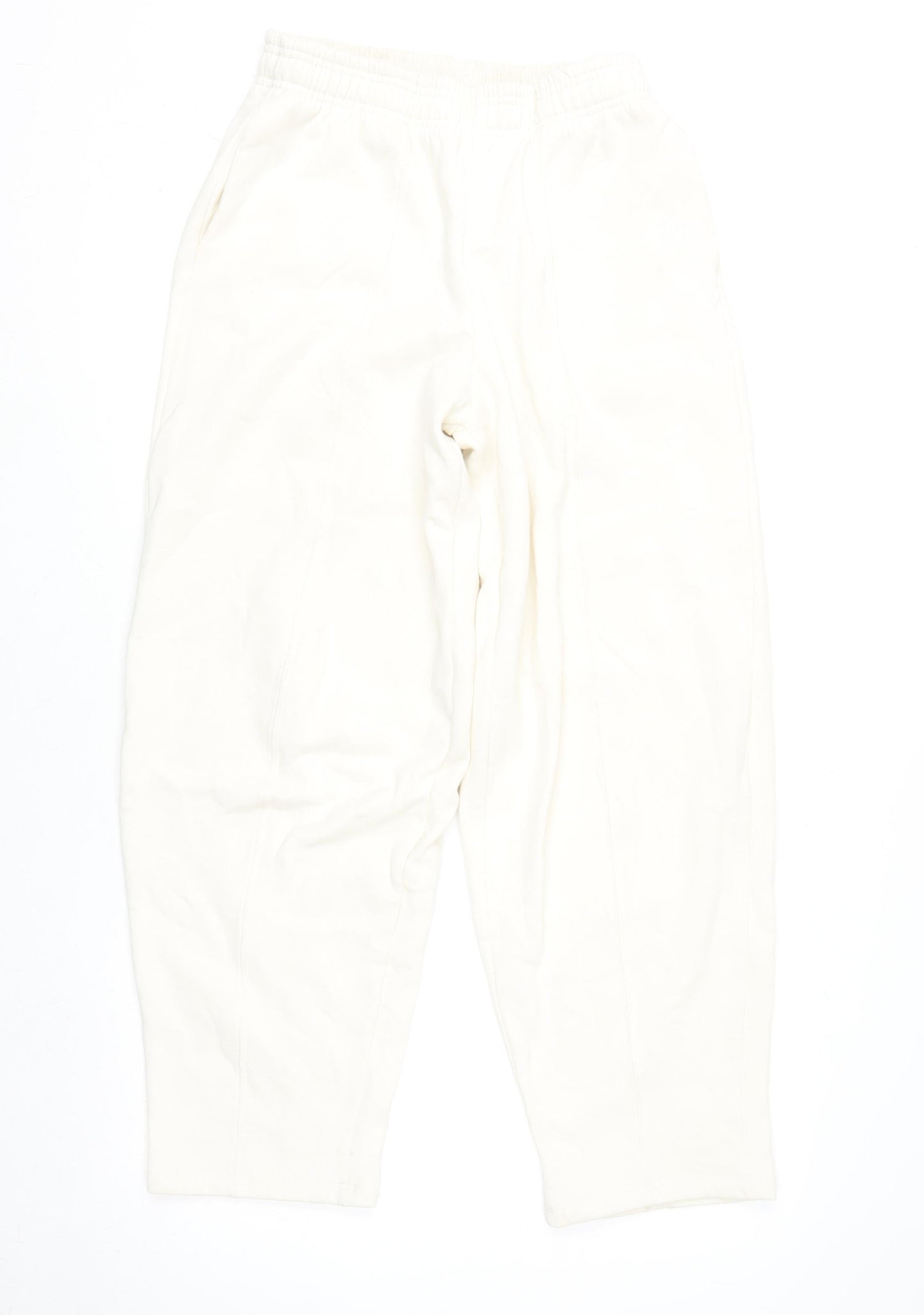 Zara Women Ivory Jersey Relaxed Fit Sweatpants Size M