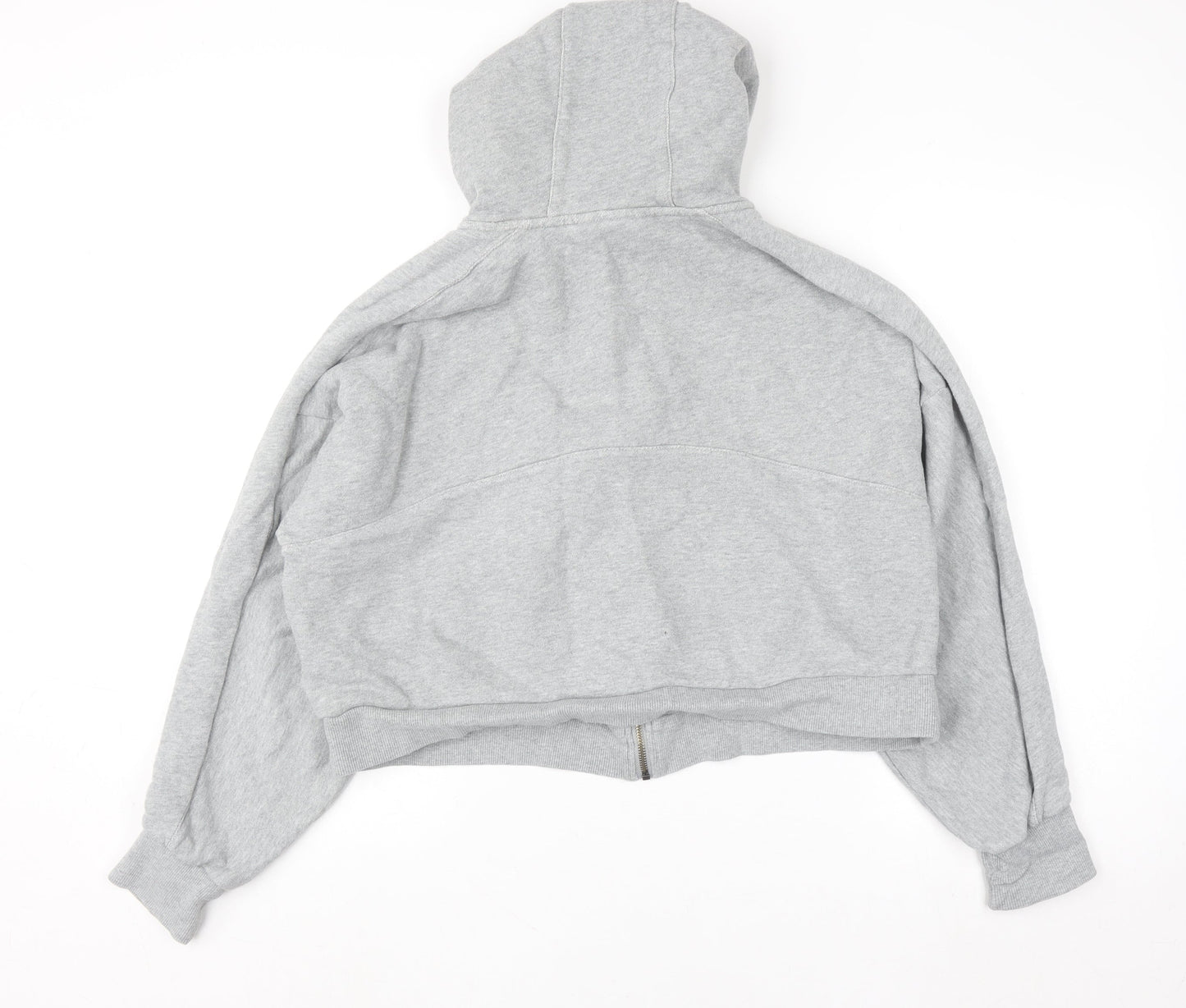 Sweaty Betty Women Grey Full Zip Hoodie L Cotton Blend